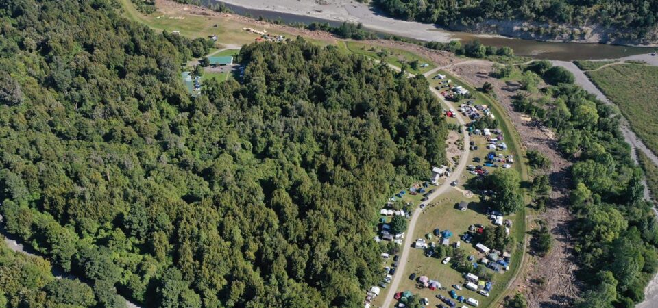 kereru camping ground aerial shot